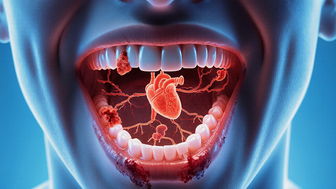 Bakterie z úst se šíří do krevního oběhu a ohrožují srdce, mozek a plod.