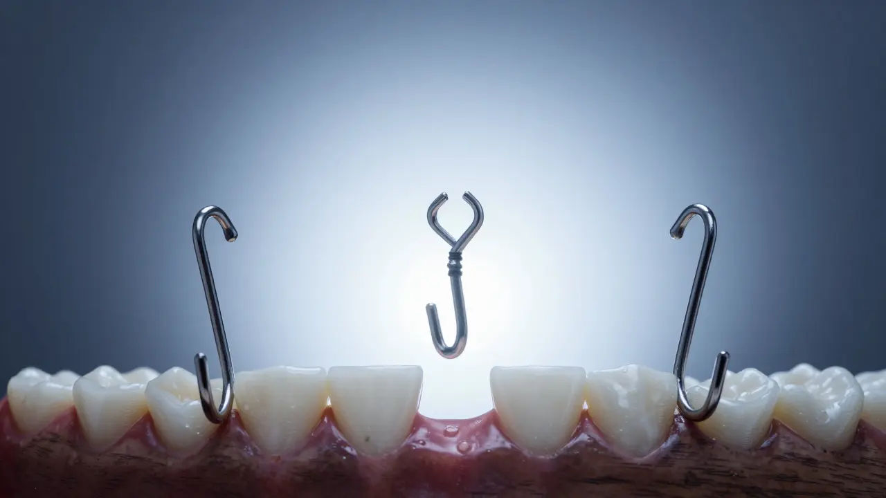 Tři hřebíčky na časové ose: celý, přetržený a nově nasazený.