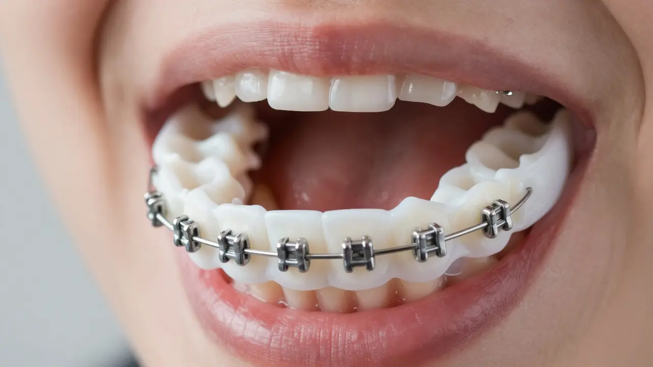 Přizpůsobená sportovní čepelka navržená speciálně pro pacienty s rovnátky.