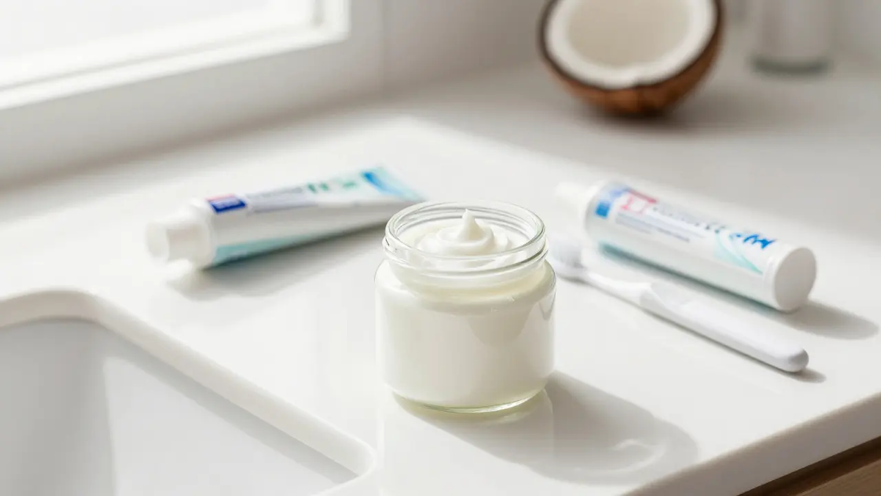 Kokosový olej na zuby: Bělení, Oil Pulling a bezpečné použití v ústní dutině