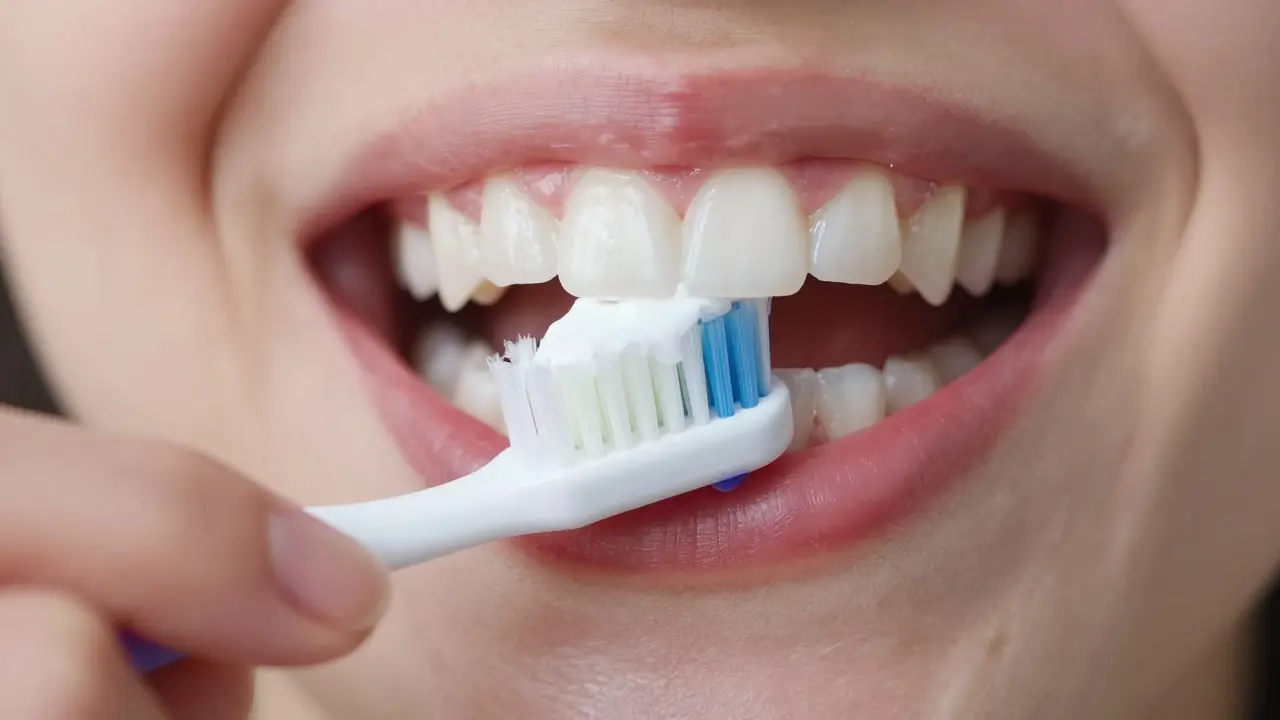 Správná technika čištění zubů kartáčkem pod úhlem 45 stupňů