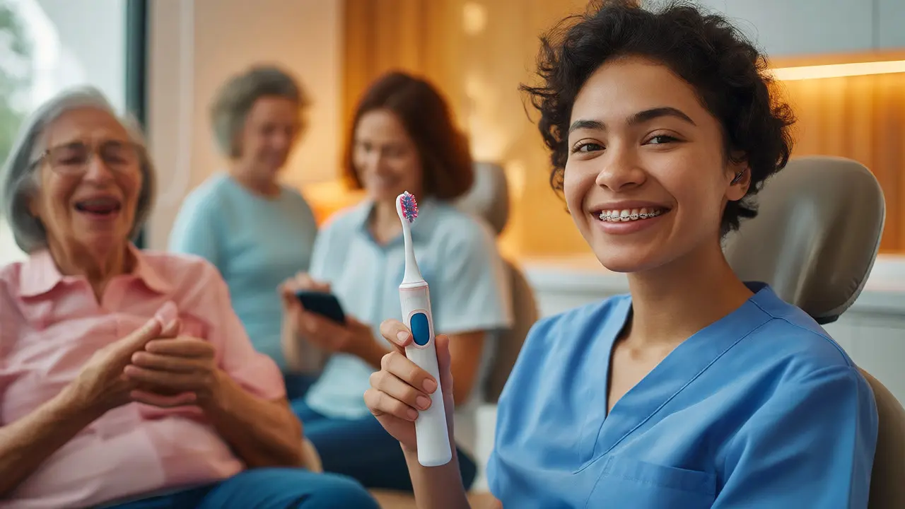 Různí lidé používají sonické kartáčky pro lepší ústní hygienu